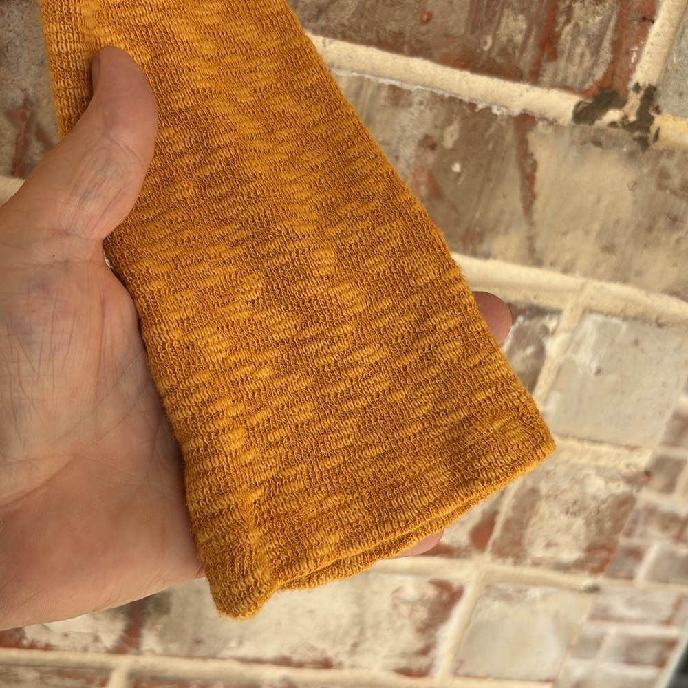 Anthropologie Left of Center Mustard Yellow Long Sleeve Top - Picture 5 of 10